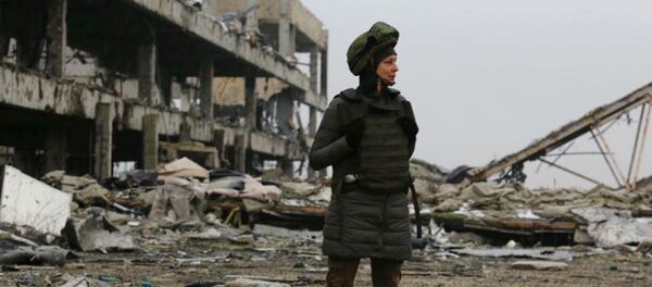 Юлия Чичерина в военной форме  - Sputnik Армения