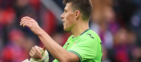 Денис Тумасян в матче 12-го тура чемпионата России по футболу среди клубов Премьер-лиги между командами ПФК ЦСКА и ФК Уфа (1 октября 2017). Москвa Денис Тумасян в матче 12-го тура чемпионата России по футболу среди клубов Премьер-лиги между командами ПФК ЦСКА и ФК Уфа (1 октября 2017). Москвa - Sputnik Արմենիա