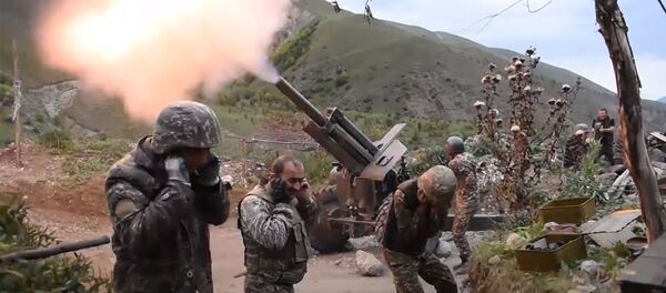 Հայ հրետանավորները ոչնչացնում են հակառակորդի դիրքերը Հայ հրետանավորները ոչնչացնում են հակառակորդի դիրքերը - Sputnik Արմենիա