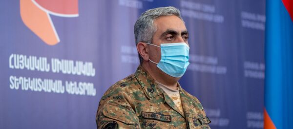 Брифинг представителя минобороны РА Арцруна Ованнисяна (6 октября 2020). Ереван Брифинг представителя минобороны РА Арцруна Ованнисяна (6 октября 2020). Ереван - Sputnik Արմենիա
