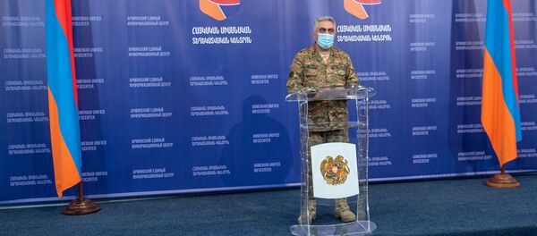 Брифинг представителя минобороны РА Арцруна Ованнисяна (6 октября 2020). Ереван - Sputnik Армения