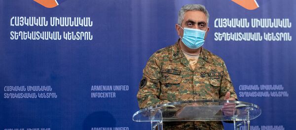Брифинг представителя минобороны РА Арцруна Ованнисяна (6 октября 2020). Ереван Брифинг представителя минобороны РА Арцруна Ованнисяна (6 октября 2020). Ереван - Sputnik Արմենիա