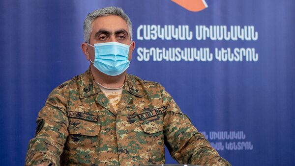 Брифинг представителя минобороны РА Арцруна Ованнисяна (6 октября 2020). Ереван - Sputnik Армения