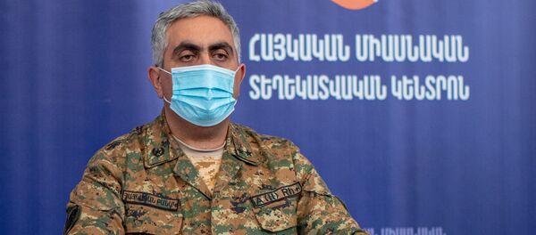 Брифинг представителя минобороны РА Арцруна Ованнисяна (6 октября 2020). Ереван - Sputnik Армения