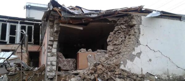 Последствия ночного обстрела  (8 октября 2020). Степанакерт - Sputnik Армения