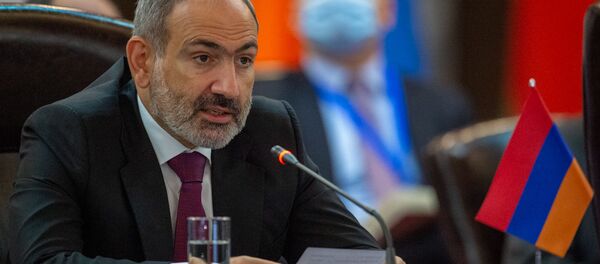 Премьер-министр Армении Никол Пашинян на заседании Евразийского межправительственного совета (9 октября 2020). Еревaн Премьер-министр Армении Никол Пашинян на заседании Евразийского межправительственного совета (9 октября 2020). Еревaн - Sputnik Արմենիա