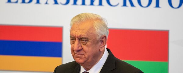 Председатель Коллегии Евразийской экономической комиссии Михаил Мясникович на заседании Евразийского межправительственного совета (9 октября 2020). Еревaн - Sputnik Армения