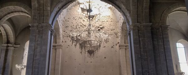 Попавший под обстрел Собор Сурб Казанчецоц в Шуши - Sputnik Արմենիա