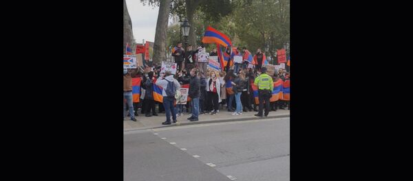 Акция протеста против азербайджанской военной агрессии в Лондоне - Sputnik Армения