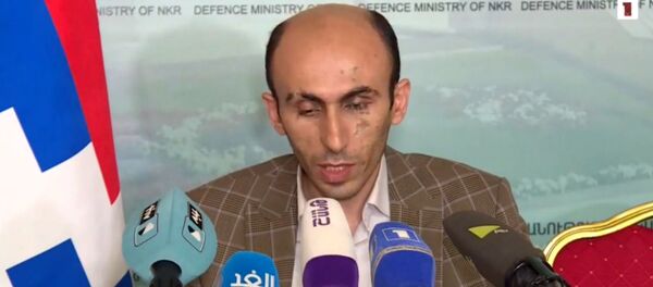 Пресс-конференция омбудсмена Карабаха Артака Бегларяна (11 октября 2020). Степанакерт - Sputnik Армения