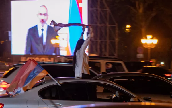 Автопробег в поддержку принятия независимости Арцаха в столице (11 октября 2020). Еревaн - Sputnik Армения