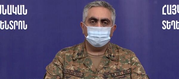 Брифинг представителя минобороны РА Арцруна Ованнисяна (11 октября 2020). Ереван Брифинг представителя минобороны РА Арцруна Ованнисяна (11 октября 2020). Ереван - Sputnik Արմենիա