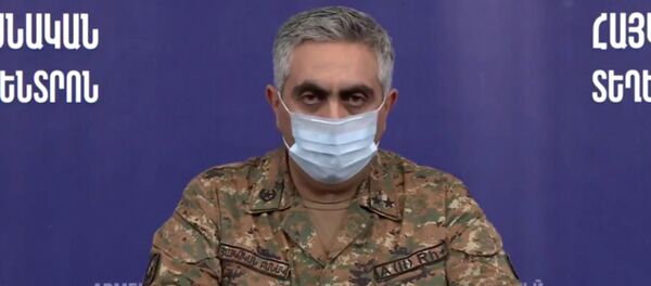 Брифинг представителя минобороны РА Арцруна Ованнисяна (11 октября 2020). Ереван - Sputnik Армения