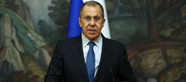 Министр иностранных дел России Сергей Лавров выступил с заявлением по итогам переговоров глав МИД РФ, Армении и Азербайджана по Нагорному Карабаху (9 октября 2020). Москвa - Sputnik Армения
