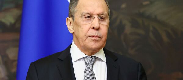 Министр иностранных дел России Сергей Лавров на пресс-конференции по итогам встречи с министром иностранных дел Армении (12 октября 2020). Москвa - Sputnik Армения