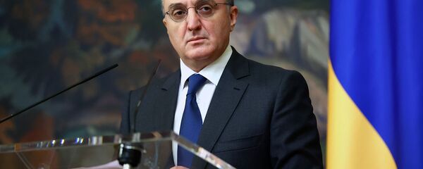 Министр иностранных дел Армении Зограб Мнацаканян на пресс-конференции по итогам встречи с министром иностранных дел России (12 октября 2020). Москвa - Sputnik Արմենիա