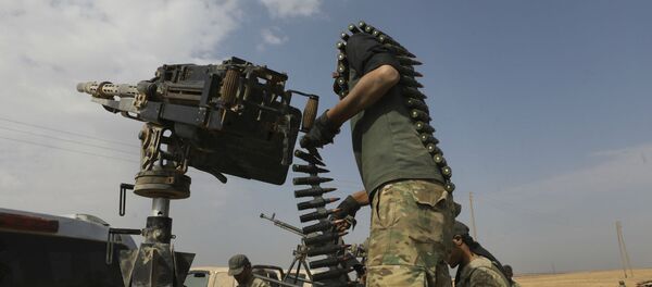 Сирийские боевики, поддерживаемые Турцией, во время боевых действий недалеко от города Рас-эль-Айн (19 октября 2020). Сирия - Sputnik Армения