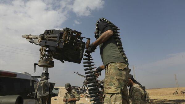Сирийские боевики, поддерживаемые Турцией, во время боевых действий недалеко от города Рас-эль-Айн (19 октября 2020). Сирия - Sputnik Արմենիա