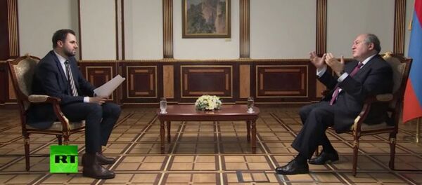 Հատված Հանրապետության նախագահ Արմեն Սարգսյանի՝ RT-ին տված հարցազրույցից - Sputnik Արմենիա