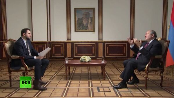 Հատված Հանրապետության նախագահ Արմեն Սարգսյանի՝ RT-ին տված հարցազրույցից - Sputnik Արմենիա