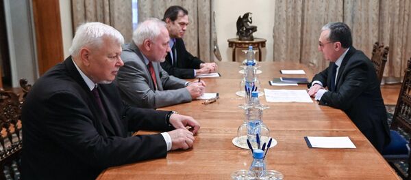 Министр иностранных дел Армении Зограб Мнацаканян встретился с сопредседателями Минской группы ОБСЕ и личным представителем действующего председателя ОБСЕ (13 октября 2020). Москва - Sputnik Армения