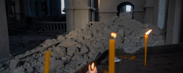 Собор Сурб Аменапркич Казанчецоц (Святого Христа Всеспасителя) в Шуши, Карабах - Sputnik Армения