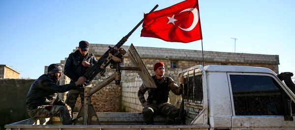 Поддерживаемые Турцией боевики террористической группировки Хамза в деревне Улашли на северо-востоке провинции Алеппо (7 марта 2019). Сирия - Sputnik Армения