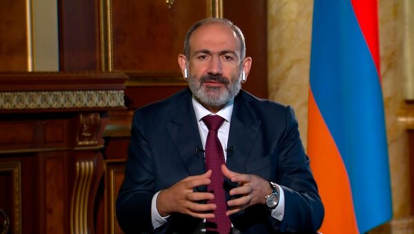 Премьер-министр Армении Никол  Пашинян дал интервью гендиректору МИА Россия сегодня Дмитрию Киселеву - Sputnik Армения