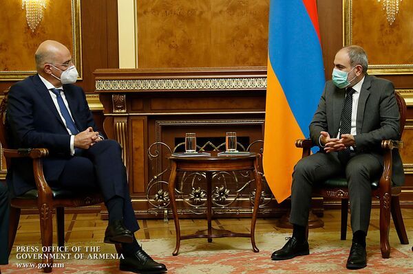 Շնորհակալություն հայերին աջակցելու համար. Փաշինյանն ընդունել է Հունաստանի արտգործնախարարին Շնորհակալություն հայերին աջակցելու համար. Փաշինյանն ընդունել է Հունաստանի արտգործնախարարին - Sputnik Արմենիա