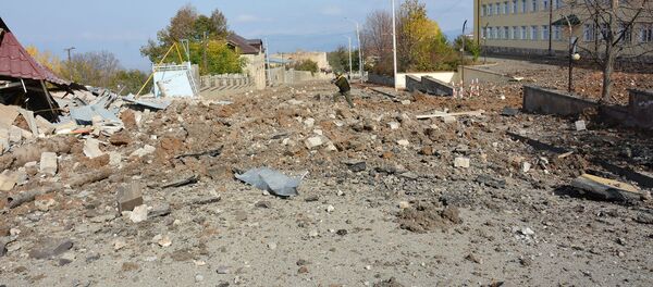 Последствия обстрелов Шуши (28 октября 2020). Карабах Последствия обстрелов Шуши (28 октября 2020). Карабах - Sputnik Արմենիա