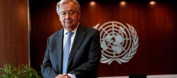 Генеральный секретарь ООН Антониу Гутерриш во время интервью агентству Reuters в (14 сентября 2020). Нью-Йорк Генеральный секретарь ООН Антониу Гутерриш во время интервью агентству Reuters в (14 сентября 2020). Нью-Йорк - Sputnik Արմենիա
