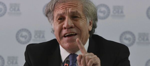 Генеральный секретарь Организации американских государств Луис Альмагро дает пресс-конференцию во время 49-й Генеральной ассамблеи ОАГ в Медельине (26 июня 2019). Колумбия Генеральный секретарь Организации американских государств Луис Альмагро дает пресс-конференцию во время 49-й Генеральной ассамблеи ОАГ в Медельине (26 июня 2019). Колумбия - Sputnik Արմենիա