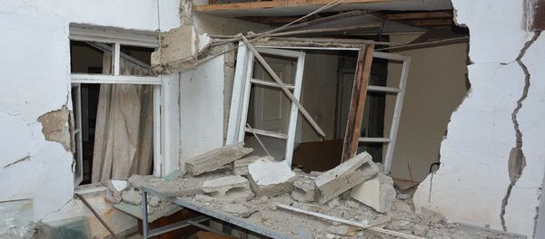 Гражданские объекты Степанакерта после ночного обстрела (31 октября 2020). Карабах Гражданские объекты Степанакерта после ночного обстрела (31 октября 2020). Карабах - Sputnik Армения