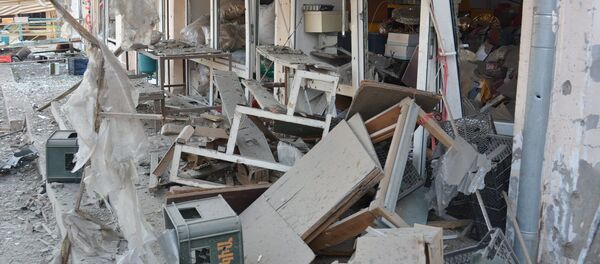 Гражданские объекты Степанакерта после ночного обстрела (31 октября 2020). Карабах - Sputnik Армения