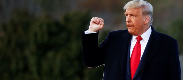 Президент США Дональд Трамп во время предвыборного митинга в штаб-квартире Keith House-Washington в Ньютауне (31 октября 2020). Пенсильвания - Sputnik Արմենիա