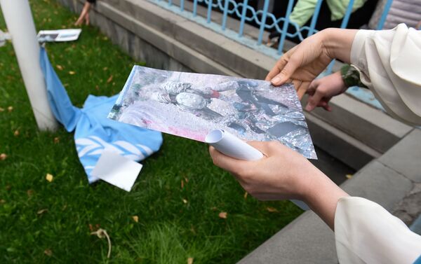 Акция протеста у здания ООН (2 ноября 2020). Еревaн Акция протеста у здания ООН (2 ноября 2020). Еревaн - Sputnik Армения