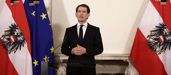 Канцлер Австрии Себастьян Курц проводит пресс-конференцию после перестрелки в Вене (3 ноября 2020). Австрия - Sputnik Армения