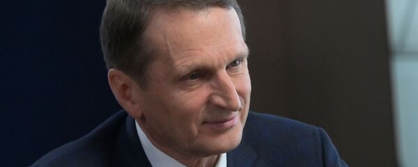 Директор Службы внешней разведки РФ Сергей Нарышкин во время интервью генеральному директору МИА Россия сегодня Дмитрию Киселеву Директор Службы внешней разведки РФ Сергей Нарышкин во время интервью генеральному директору МИА Россия сегодня Дмитрию Киселеву - Sputnik Արմենիա