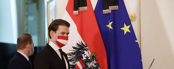 Канцлер Австрии Себастьян Курц проводит пресс-конференцию после перестрелки в Вене (3 ноября 2020). Австрия - Sputnik Արմենիա