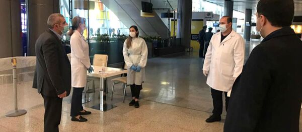 Проверка документов на отрицательный тест на Covid в аэропорту Звартноц и других пунктах пропуска на границе  - Sputnik Արմենիա