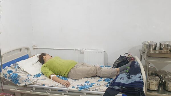 Беременная женщина проходит стационарное лечение в Центре здоровья матери и ребенка Степанакерта (4 ноября 2020. Степанакерт - Sputnik Արմենիա