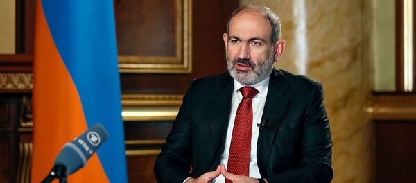 Премьер-министр Никол Пашинян во время интервью немецкому телеканалу ARD - Sputnik Армения