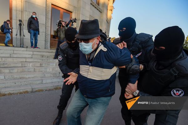 В Ереване одновременно проходили два митинга, акцию Сефиляна полиция разогнала - Sputnik Армения
