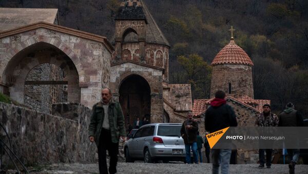 Монастырский комплекс Дадиванк перед вступлением в силу соглашения о передаче земель - Sputnik Արմենիա