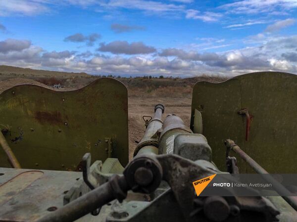 Аскеранское артиллерийское подразделение после прекращения военных действий - Sputnik Армения