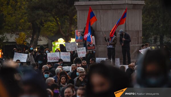 Митинг оппозиции на площади Свободы (16 ноября 2020). Еревaн - Sputnik Армения