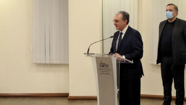 Речь министра иностранных дел Зограба Мнацаканяна перед коллегами после заявления об отставке (17 ноября 2020). Еревaн - Sputnik Արմենիա