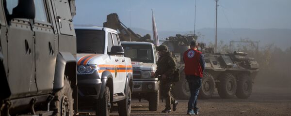 Блокпост российских миротворческих сил в Лачинском коридоре (17 ноября 2020). Карабах - Sputnik Արմենիա