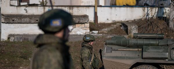 Блокпост российских миротворческих сил в Лачинском коридоре (17 ноября 2020). Карабах Блокпост российских миротворческих сил в Лачинском коридоре (17 ноября 2020). Карабах - Sputnik Արմենիա