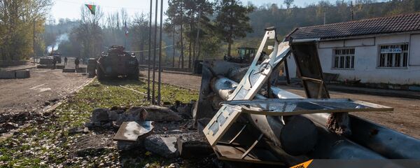 Блокпост российских миротворческих сил в Лачинском коридоре (17 ноября 2020). Карабах Блокпост российских миротворческих сил в Лачинском коридоре (17 ноября 2020). Карабах - Sputnik Արմենիա